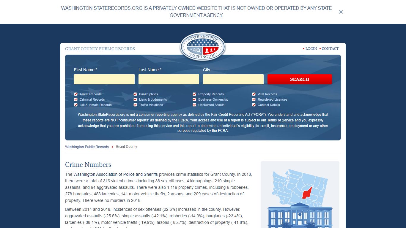 Grant County Arrest, Court, and Public Records | StateRecords.org